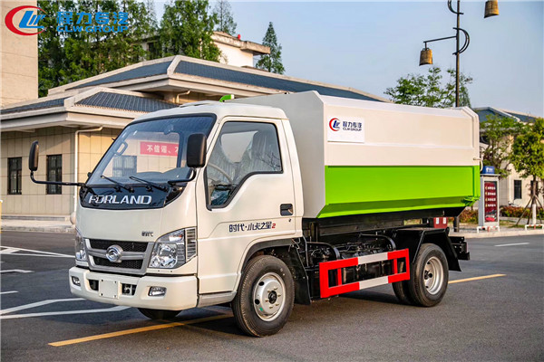 福田祥菱4方側(cè)掛桶式垃圾車(chē)